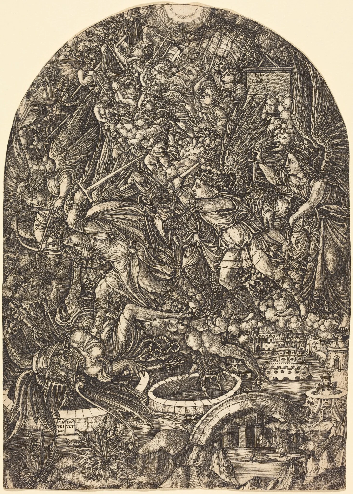 Saint Michael and the Dragon, detail