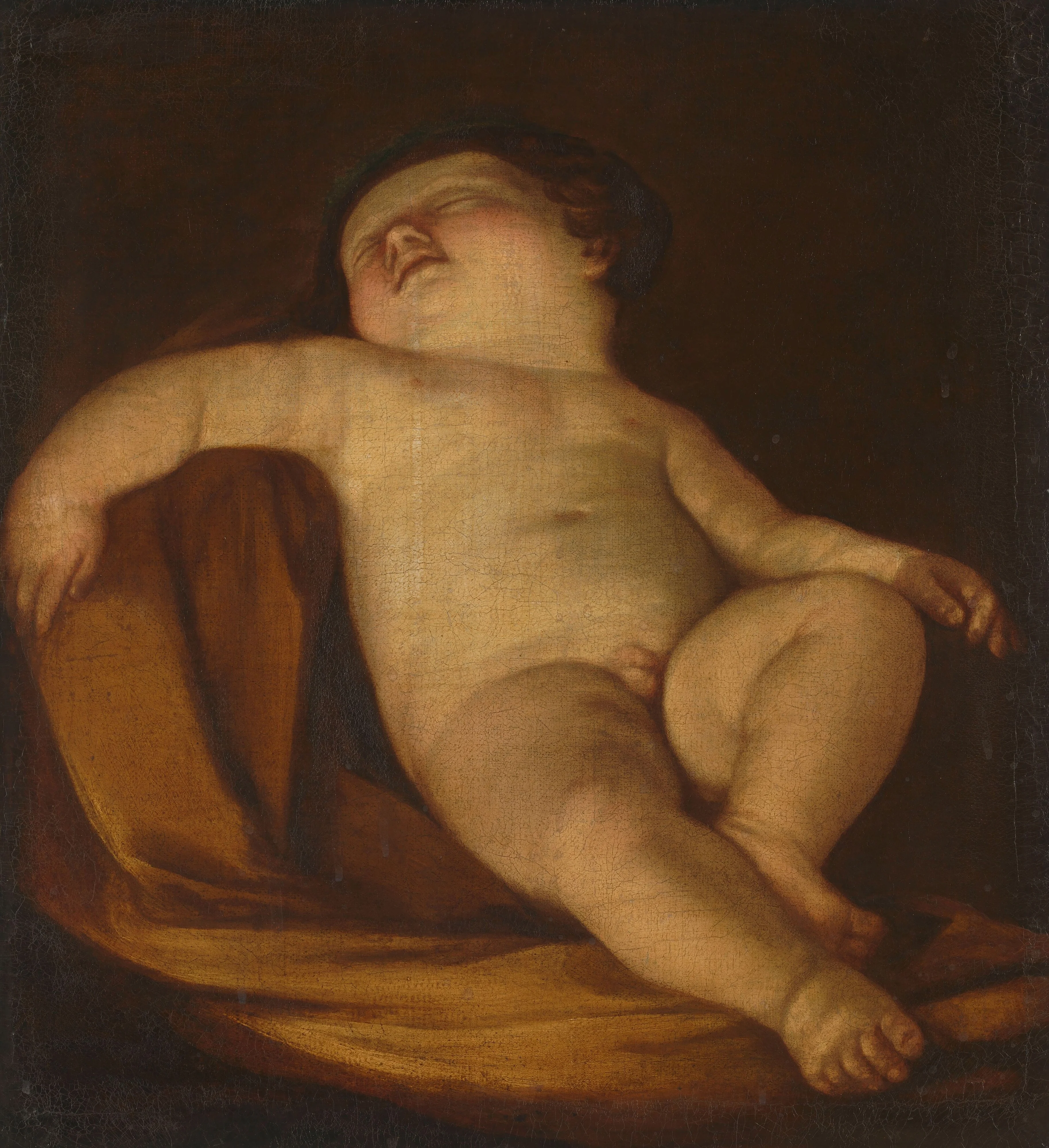 Sleeping Putto, detail