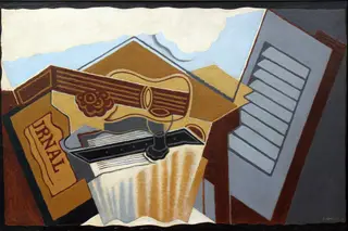 Still Life with a White Cloud, by Juan Gris, oil, 1921