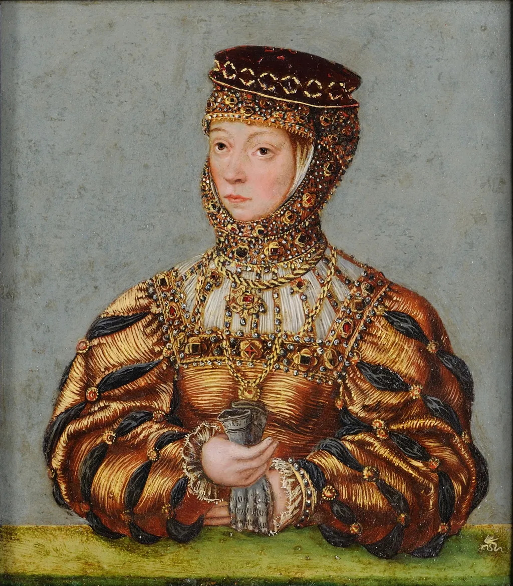 Barbara Radziwill, by Lucas Cranach the Younger, oil, 1556