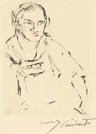 Thomas Corinth, by Lovis Corinth, ink, 1922