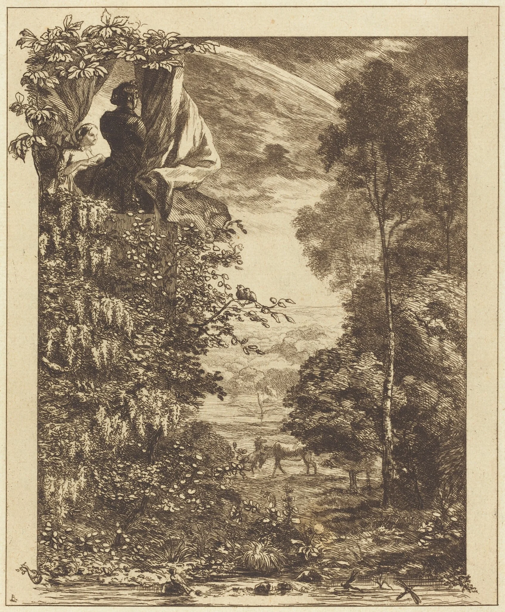 A Landscape (Un Paysage), detail