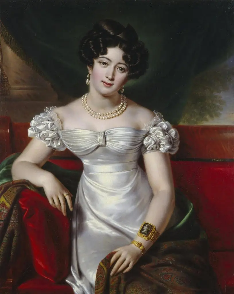 Portrait of Countess Yulia Samoilova, by Benoît Charles Mitoire, oil, 1825