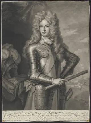 Portrait of Arnolde Joost Earl of Albemarle, by John Smith, unspecified, 1650