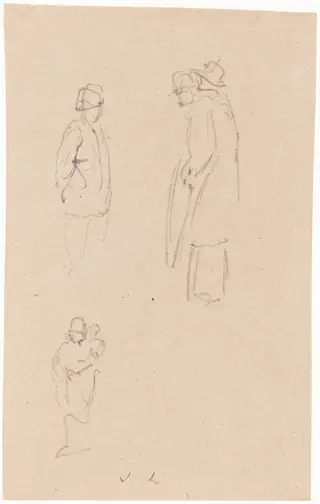 Figure Studies, by John Linnell, graphite, 1837