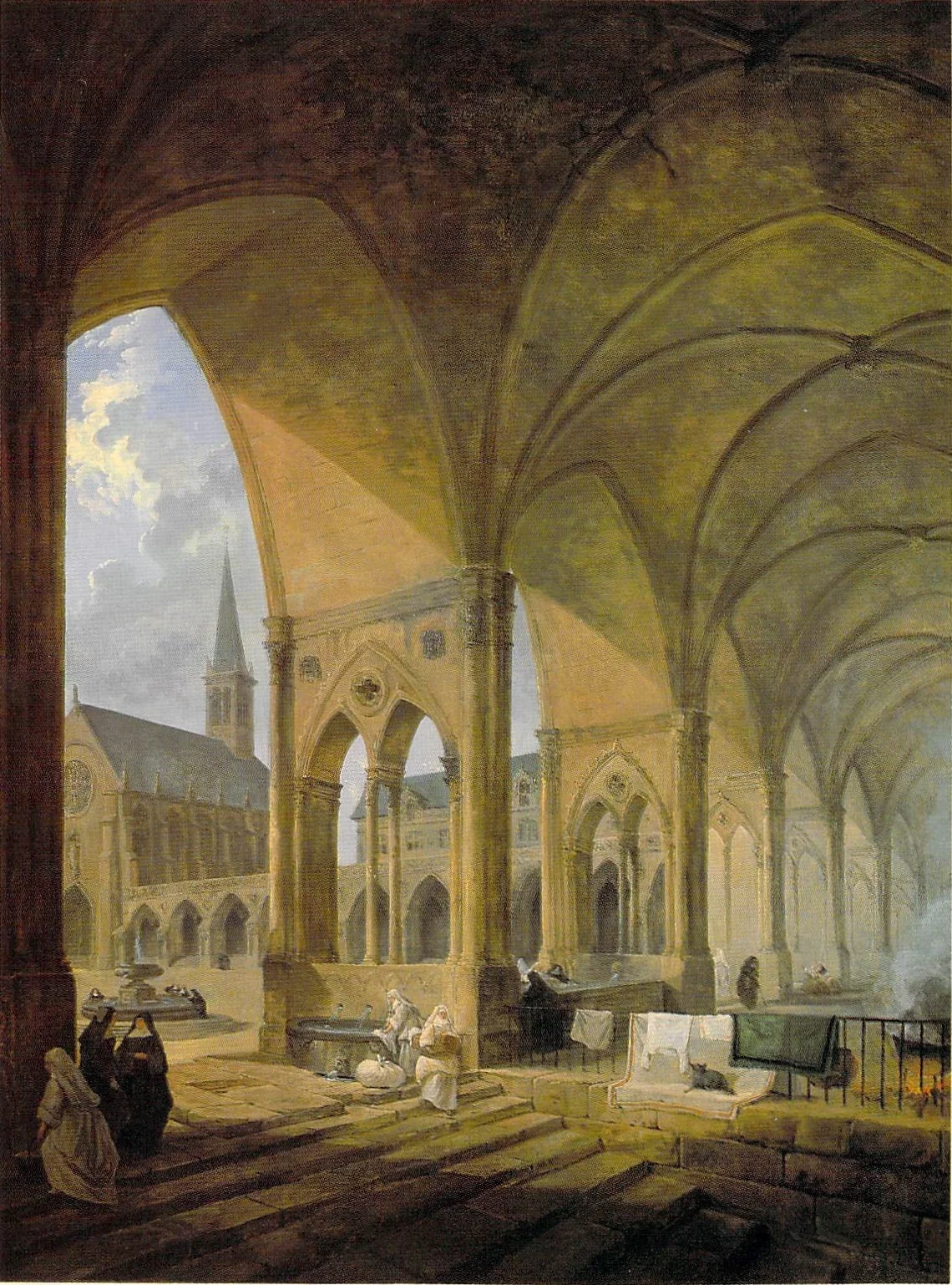 The Cloister of the English Augustinian Convent of Notre-Dame-de-Sion, Paris, detail