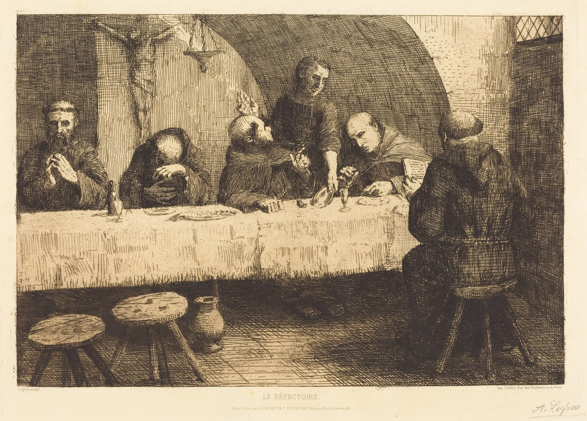 The Refectory (Le refectoire), detail
