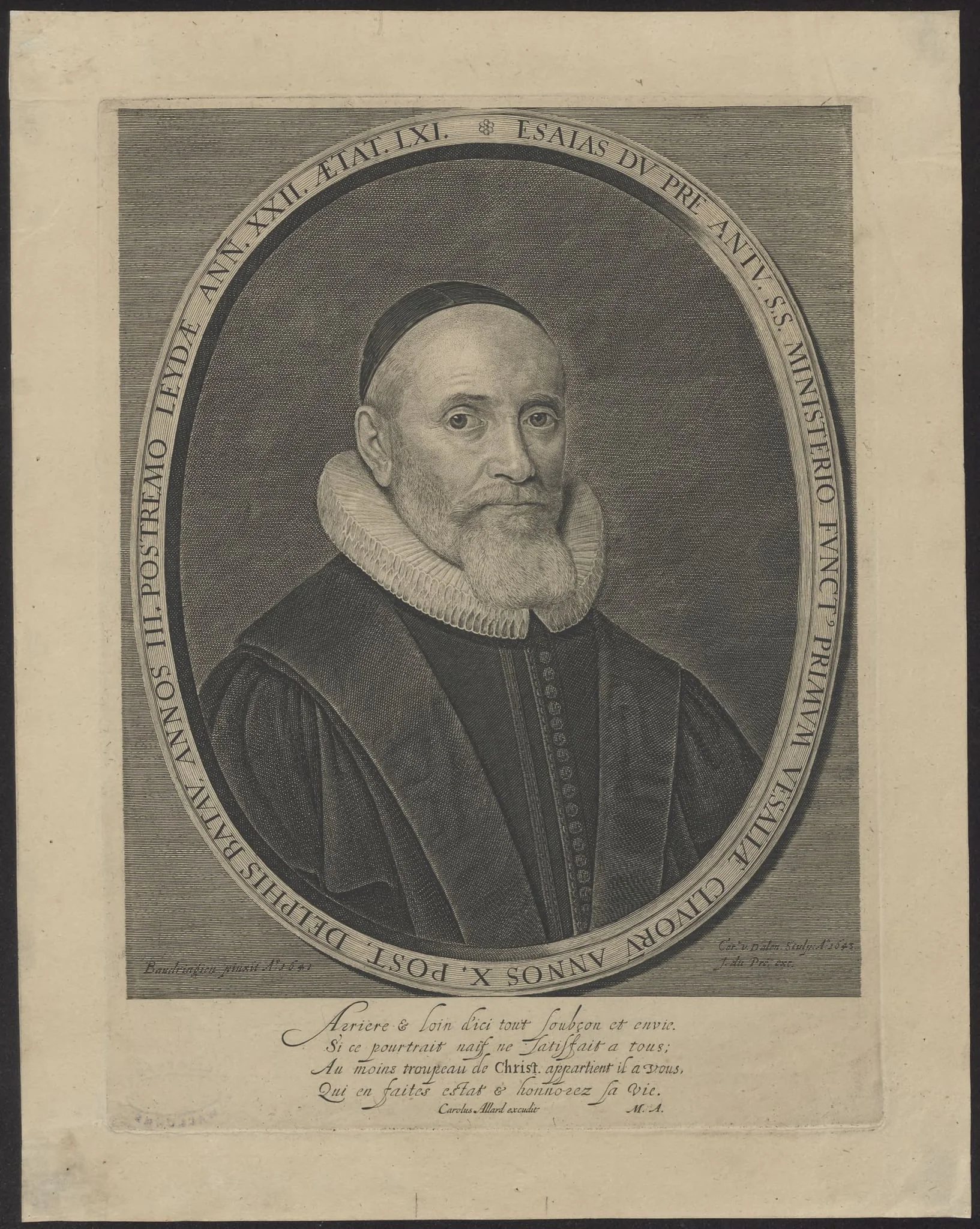 Portrait of Esaias du Pré, detail