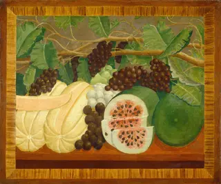 Melons and Grapes, by Chipman, oil, 1850