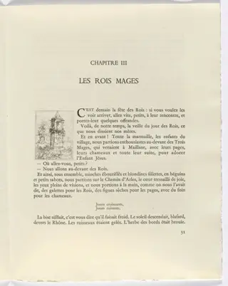Frédéric Mistral: Mémoires et Recits by Frédéric Mistral: pillar (page 31), by Auguste Brouet, 1937