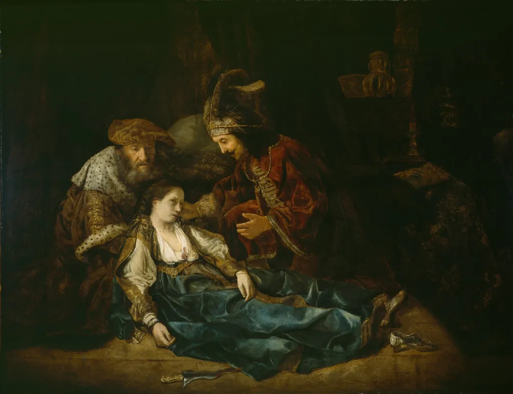 The Death of Lucretia, by Rembrandt, oil, 1640