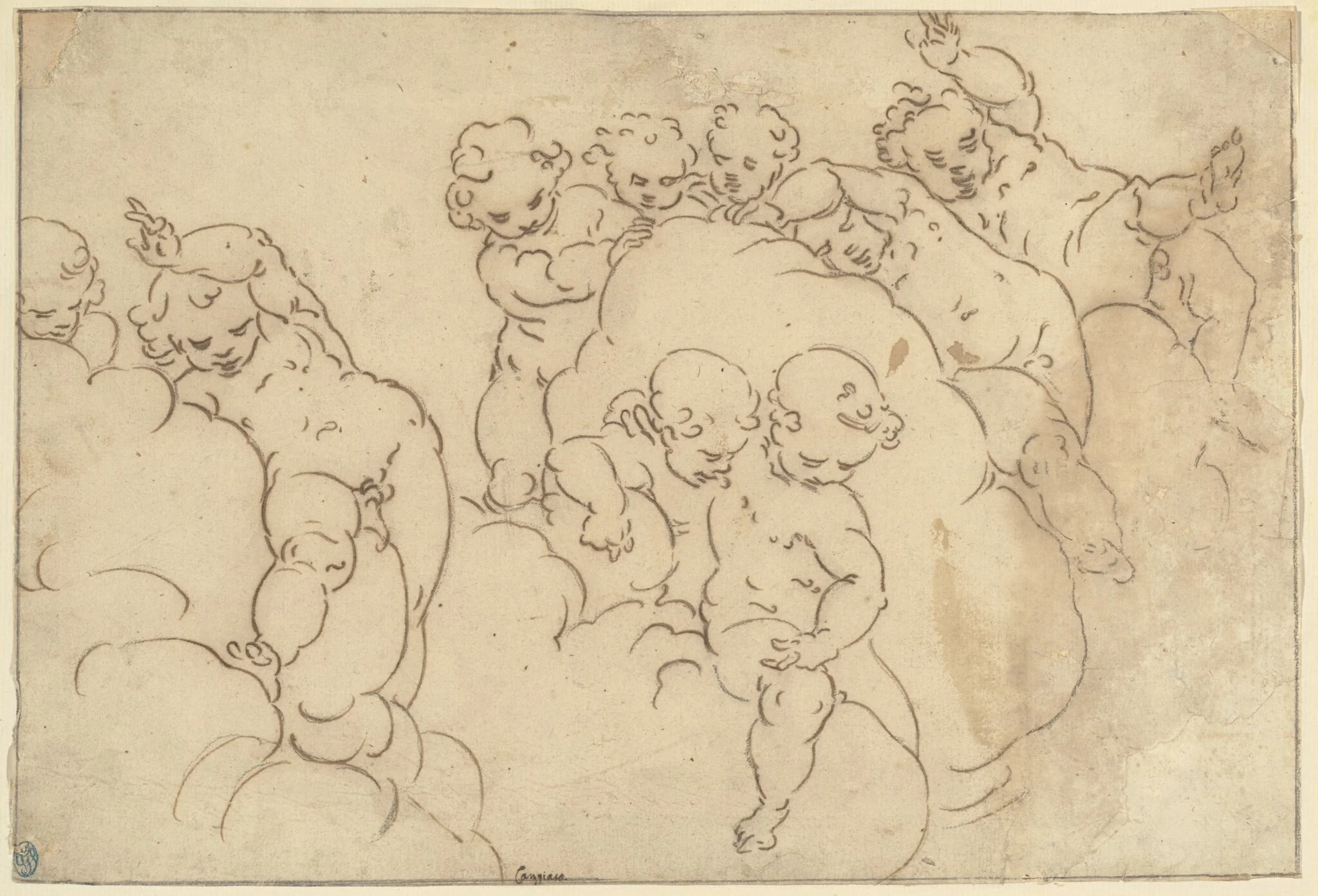 Putti in the Clouds, detail