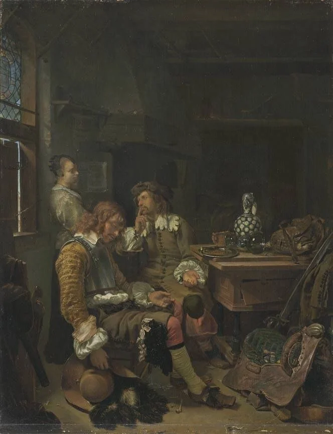 The Sleeping Officer, detail