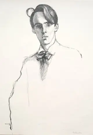 William Butler Yeats, by William Rothenstein, 1898