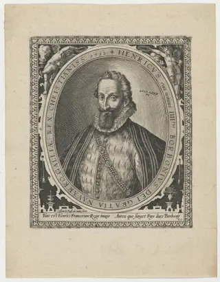Henry IV, King of France, by Crispijn van de Passe I, ink, 1592