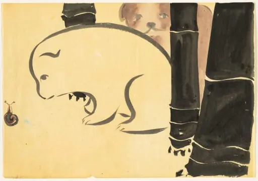 Flowers of a Hundred Worlds (Momoyogusa): Puppies (Enokoro), by Kamisaka Sekka, 1909