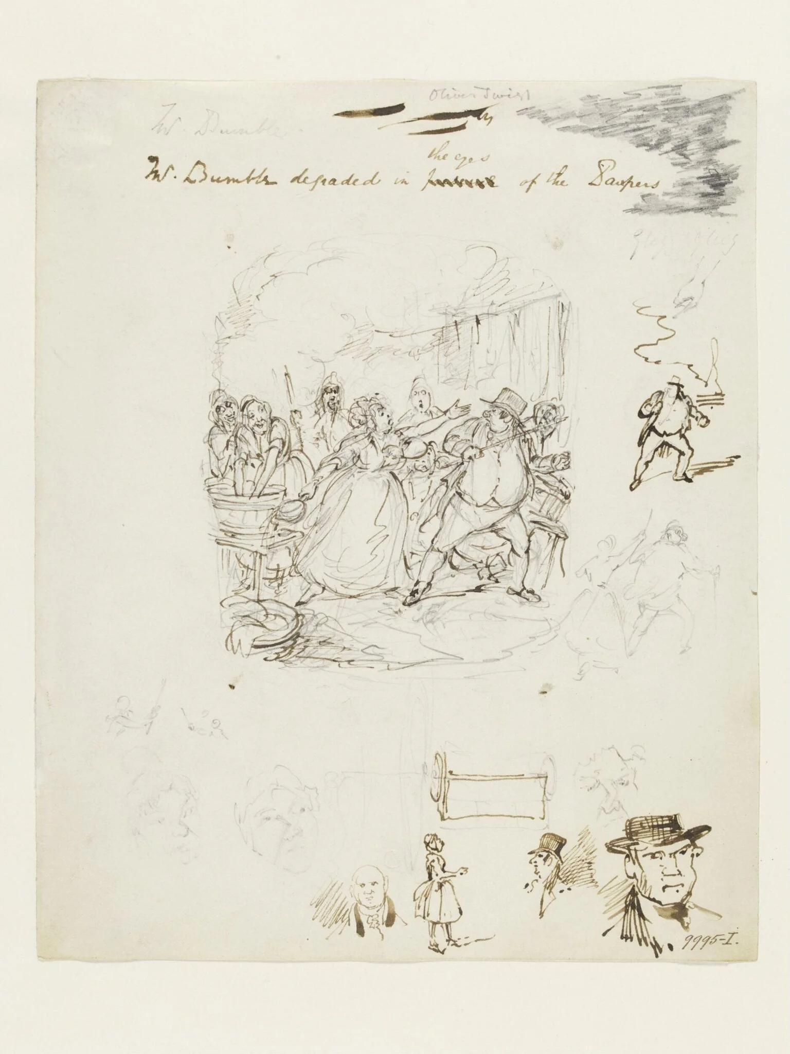 Mr Bumble degraded in the eyes of the paupers, detail