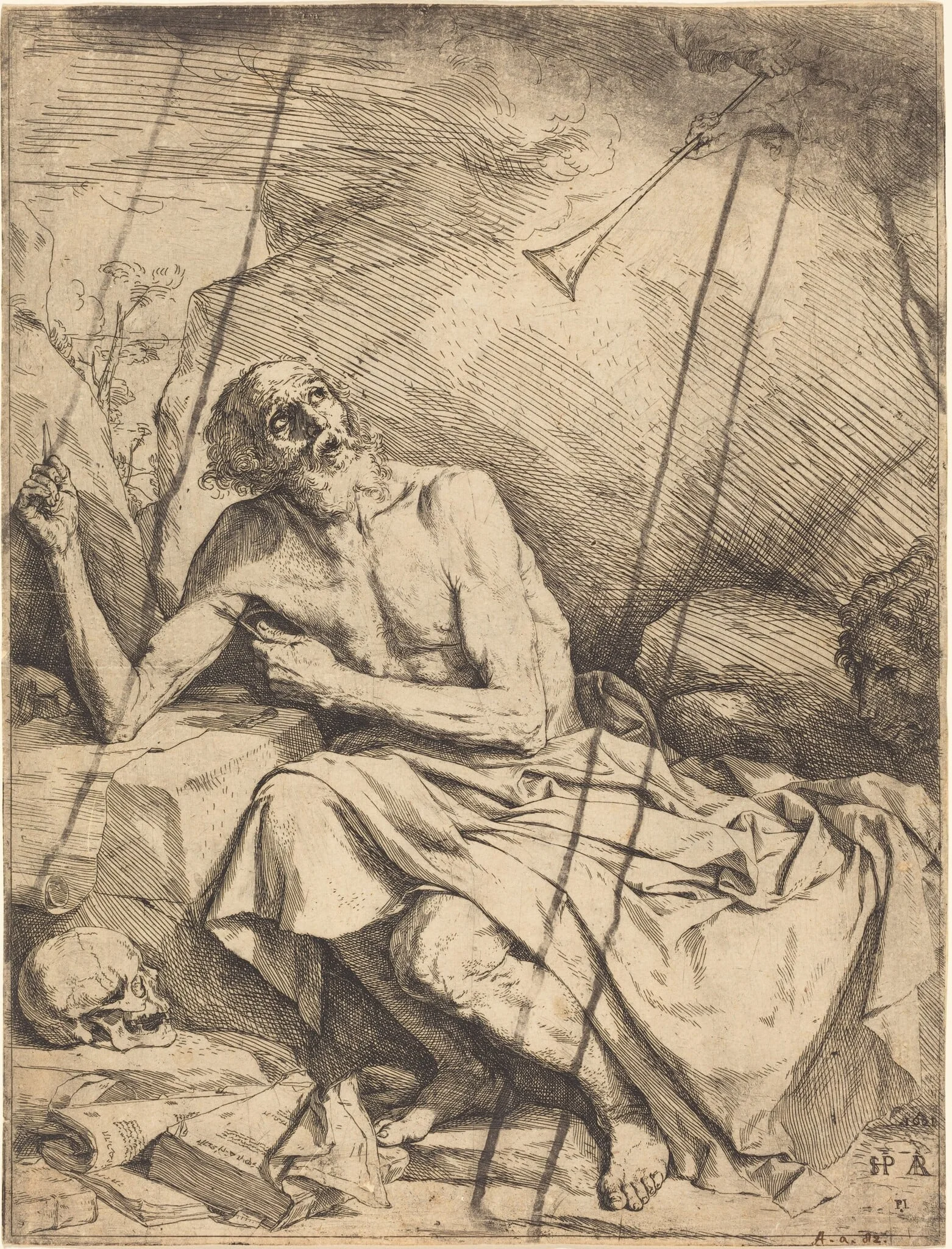 Saint Jerome Hearing the Trumpet of the Last Judgment, detail
