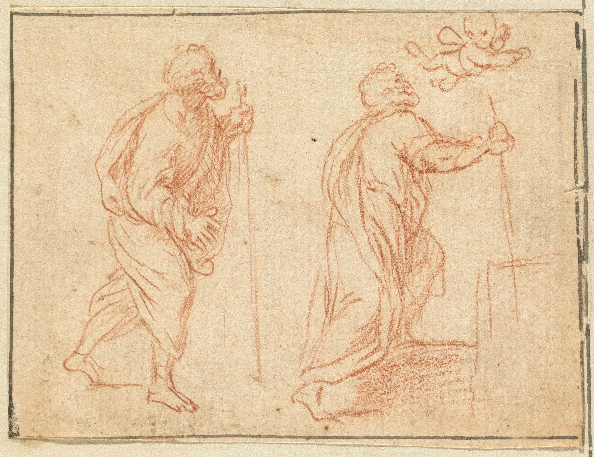 An Apostle Guided by an Angel, detail
