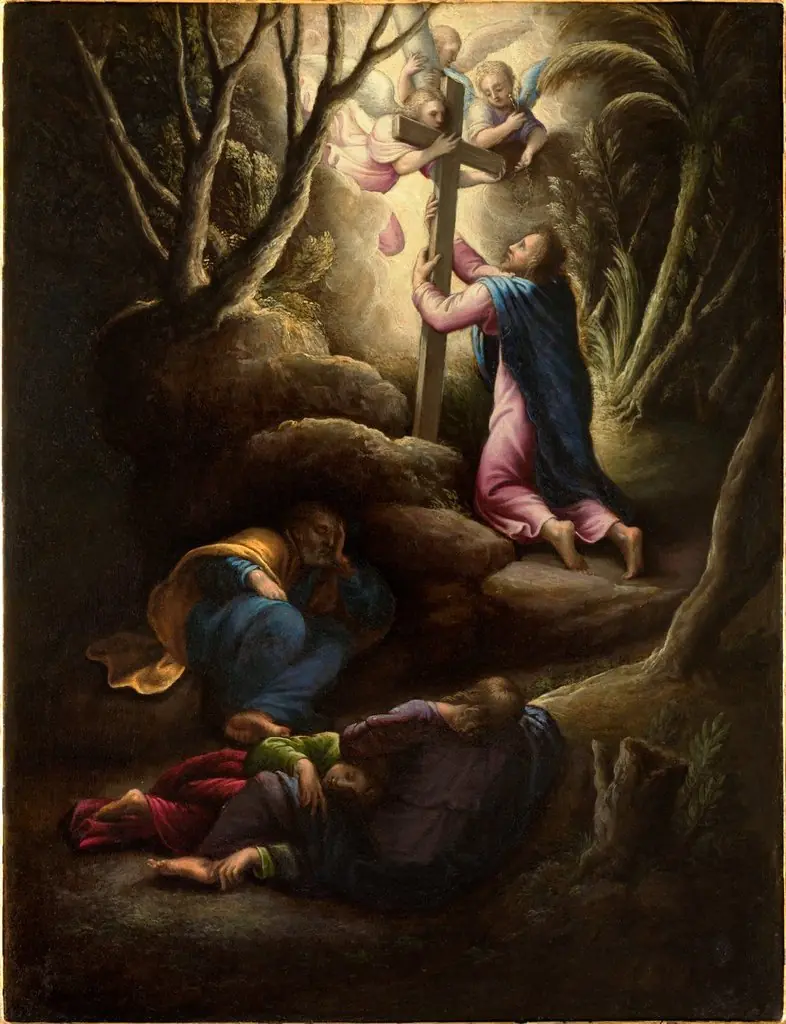 The Agony in the Garden, by Giovanni Battista Cremonini, oil, 1598