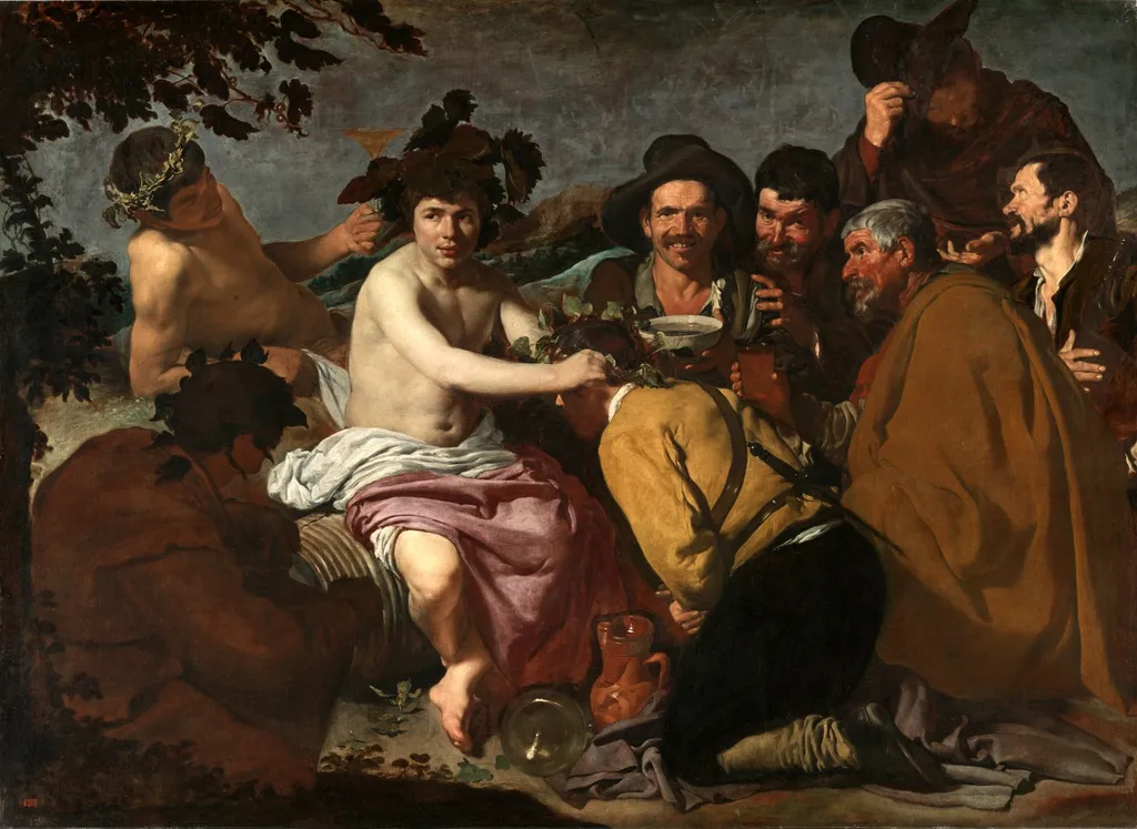 The Triumph of Bacchus, by Diego Velázquez, oil, 1628