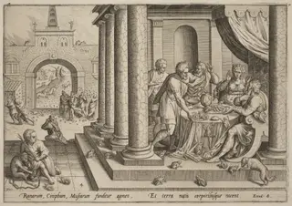 The Invasion of the Frogs, by Jan Sadeler I, ink, 1585