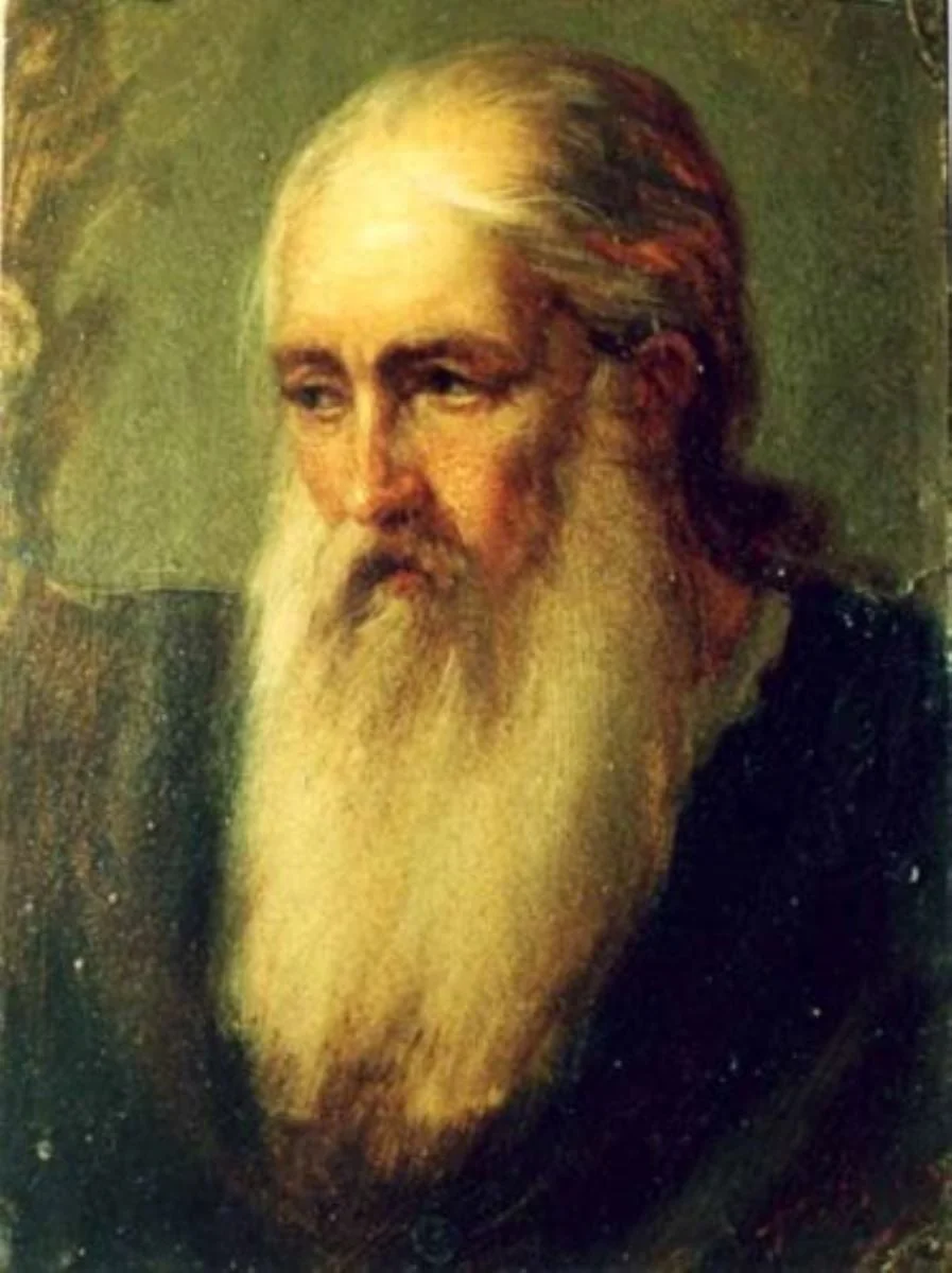 Monah bătrân, detail