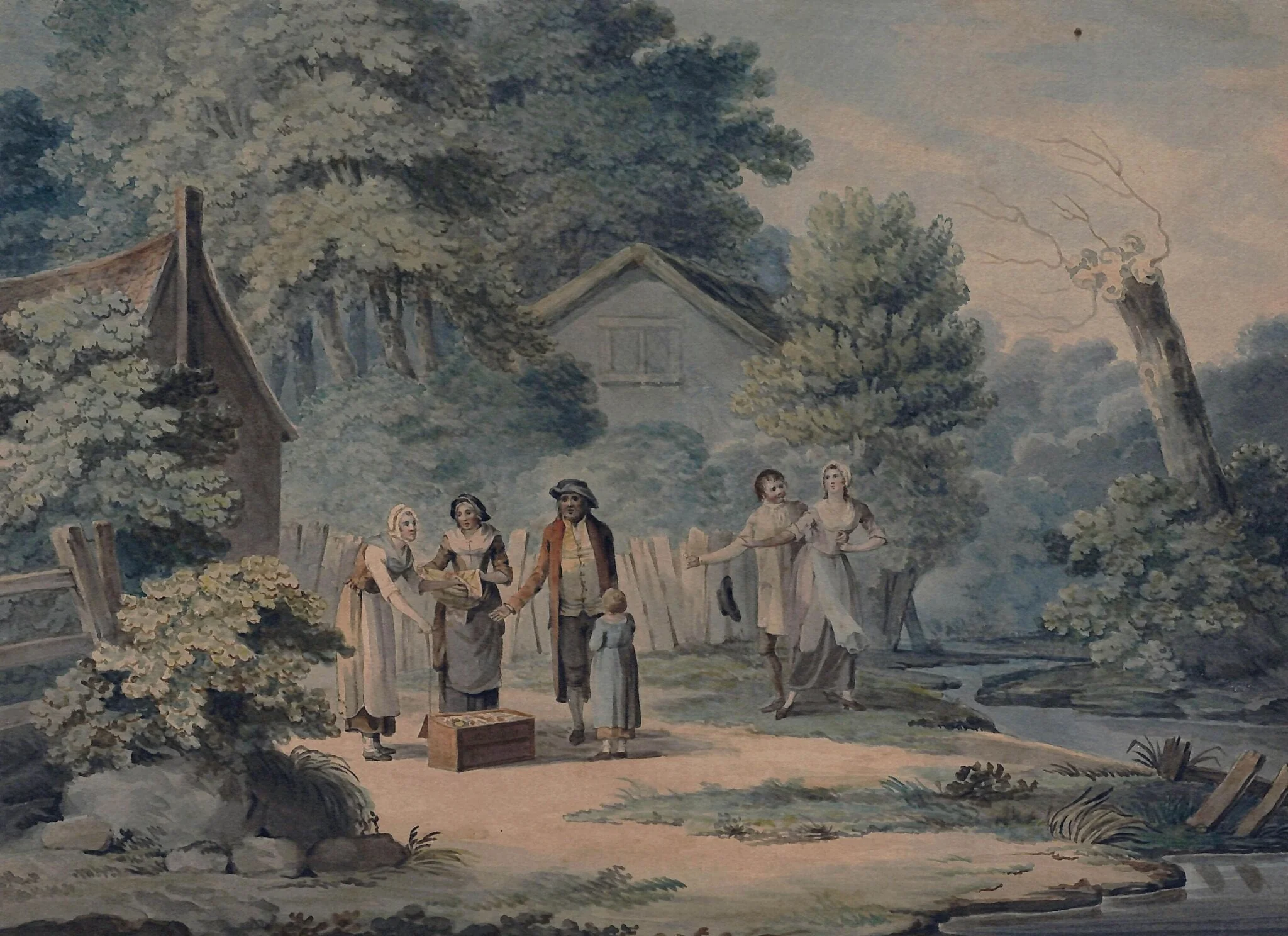Villagers and Jew Pedlar, detail