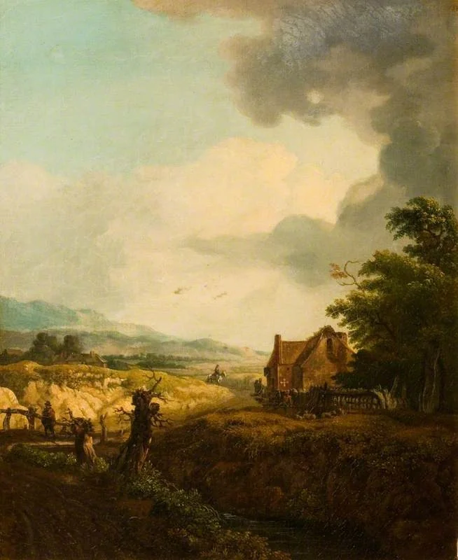 Landscape with an Inn, detail