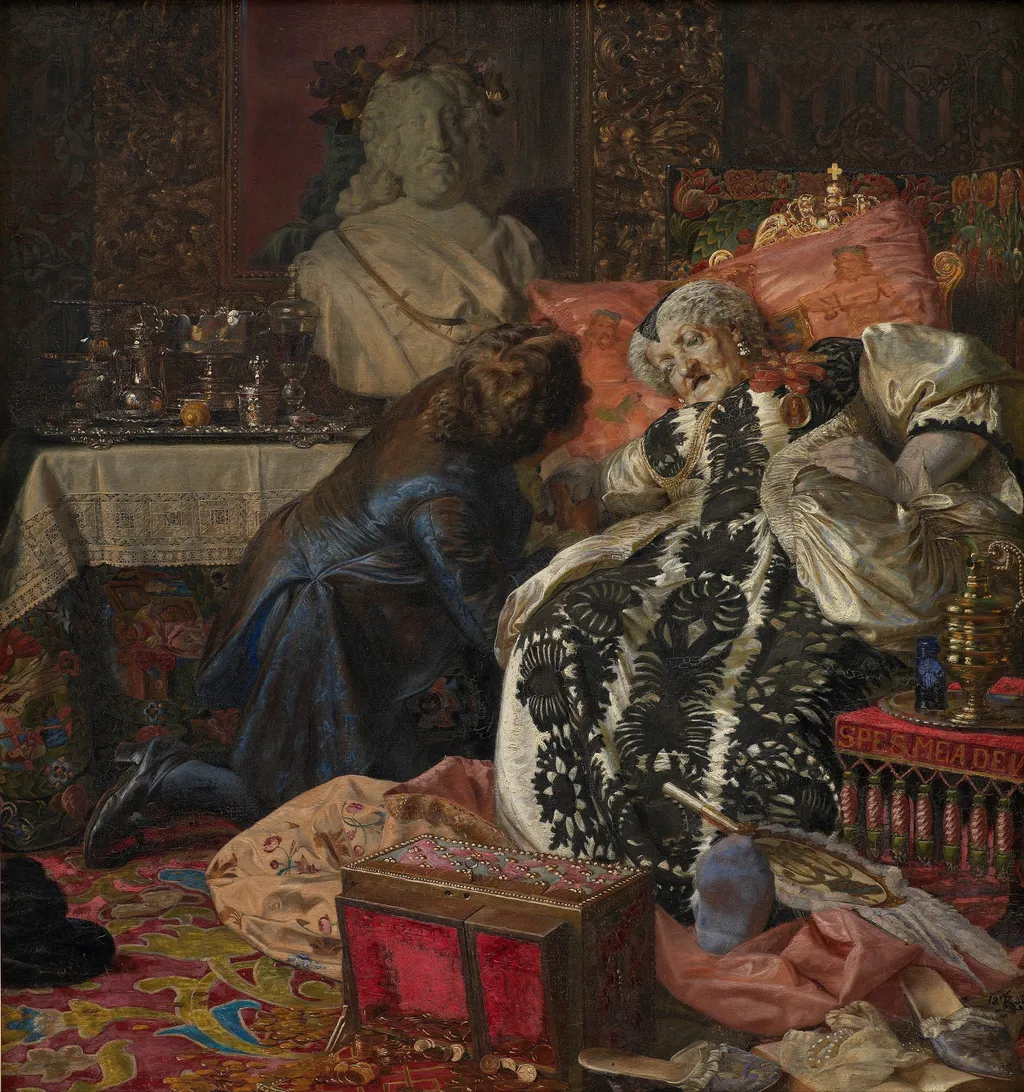 The Death of Queen Sophie Amalie, by Kristian Zahrtmann, oil, 1892