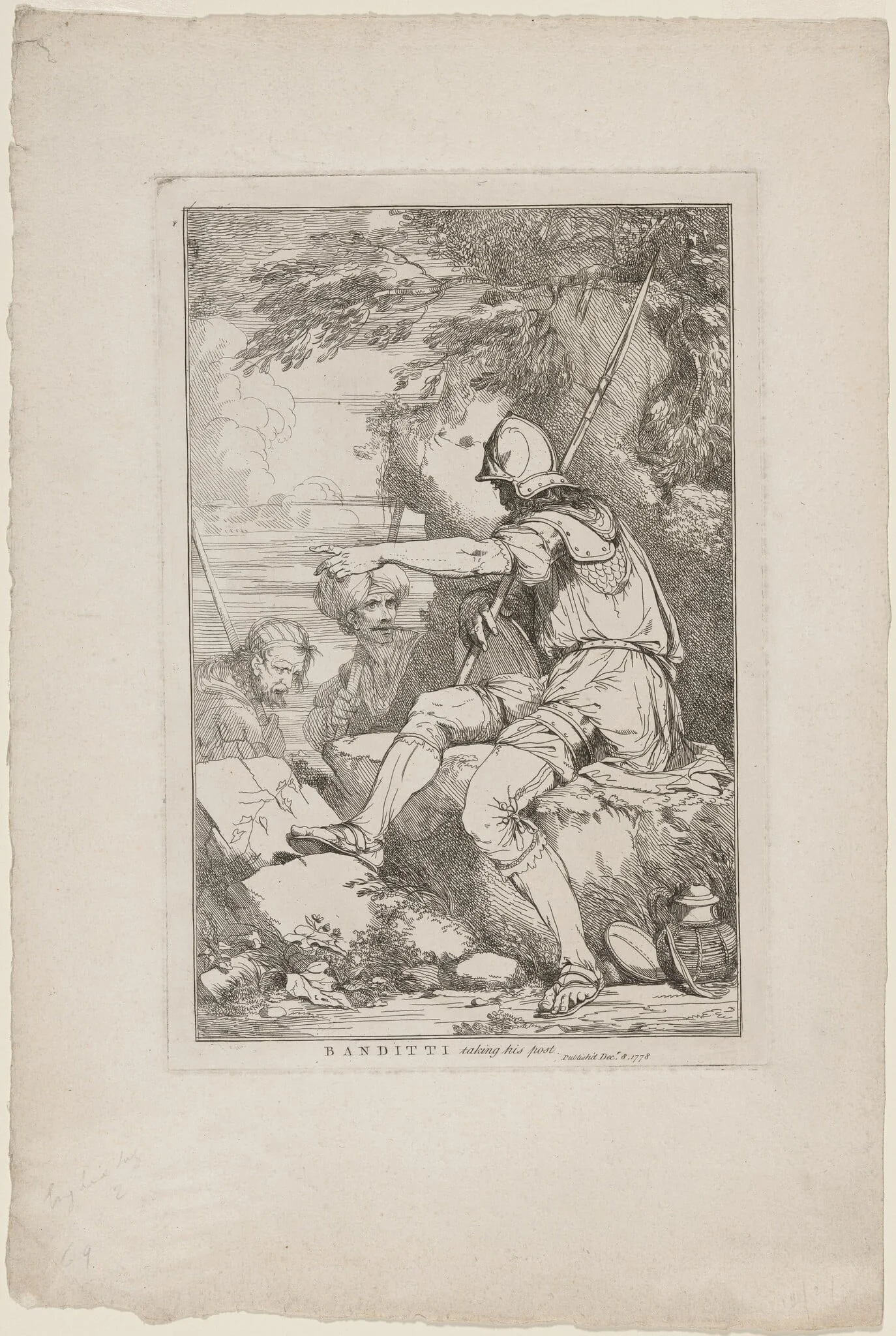 Banditti Taking His Post, detail