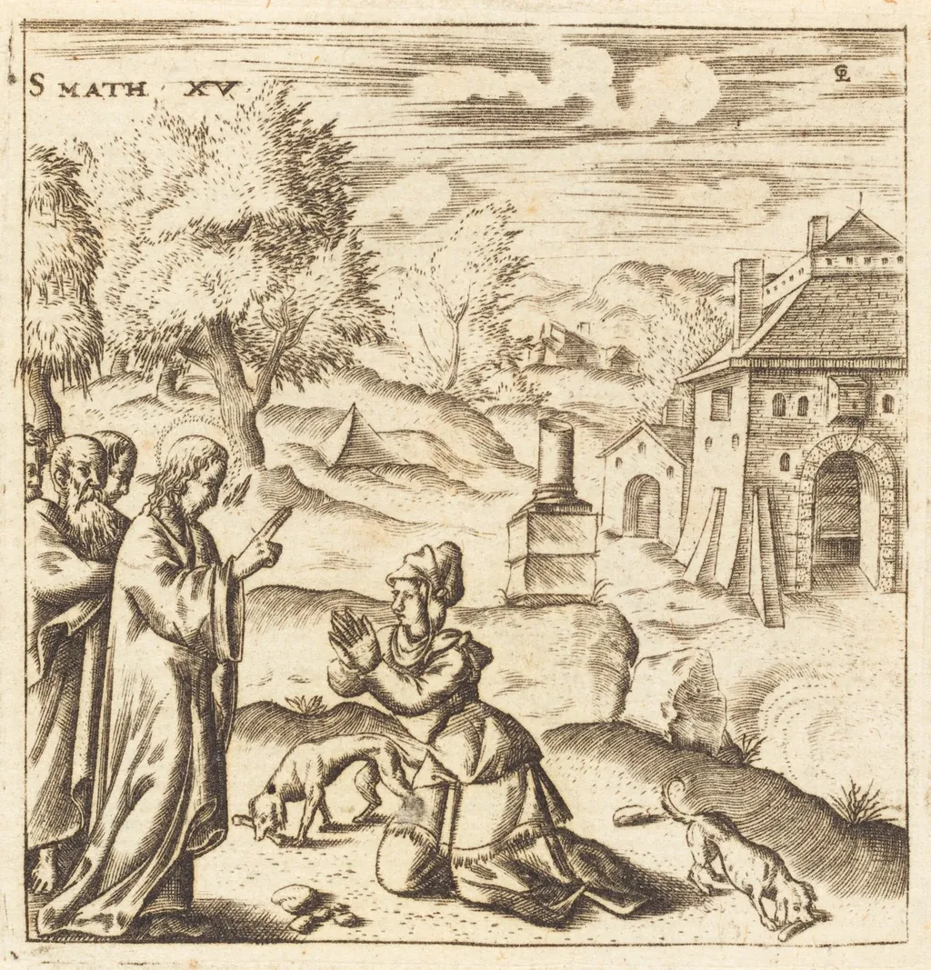 The Canaanite Woman, by Léonard Gaultier, ink, 1578