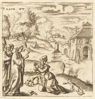 The Canaanite Woman, by Léonard Gaultier, ink, 1578