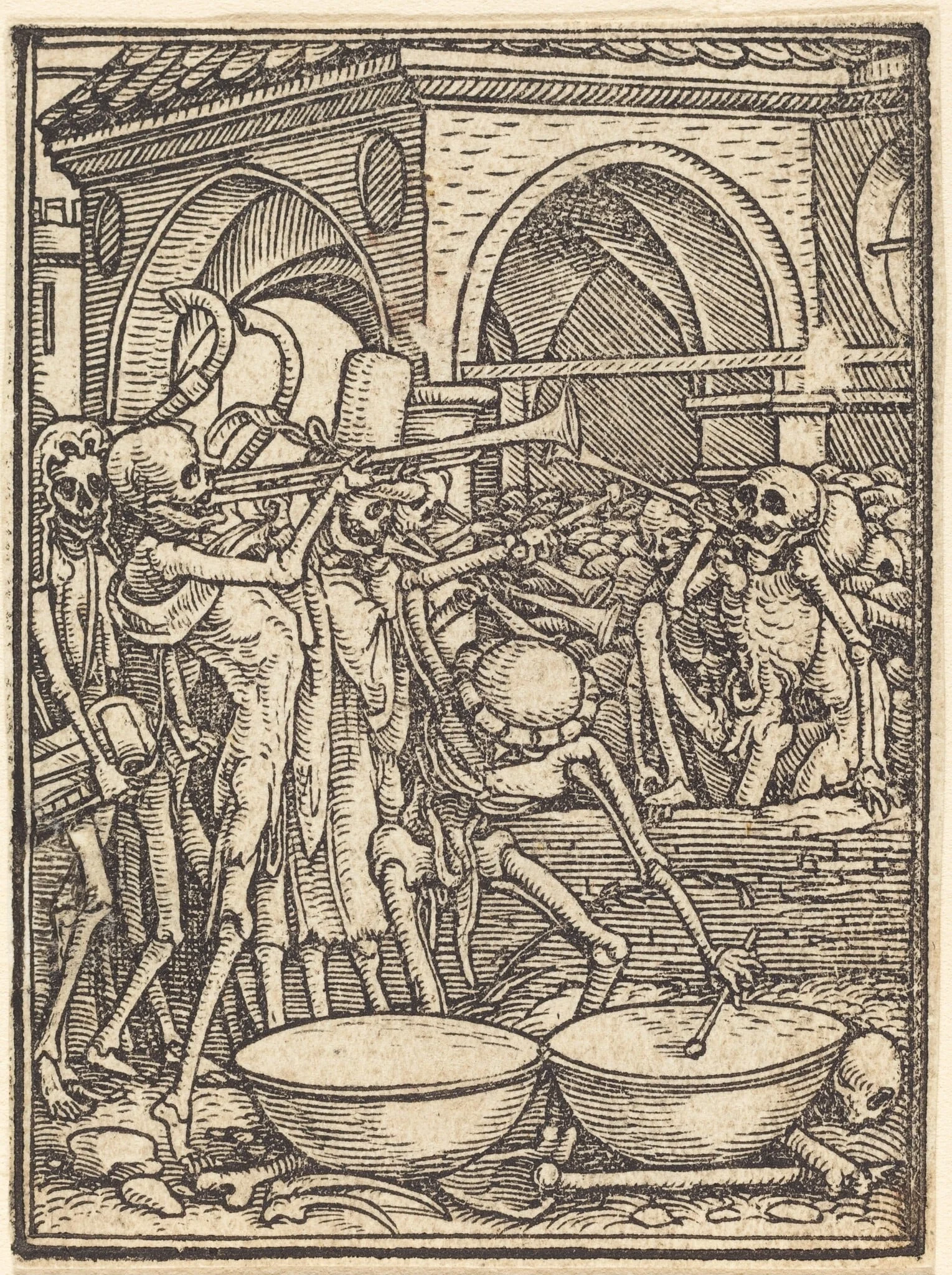Skeletons Making Music, detail