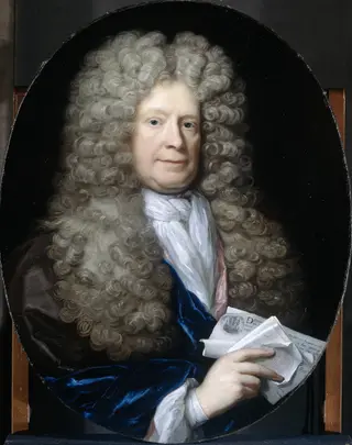 Portrait of Pieter van de Poel, by Arnold Boonen, oil, 1700