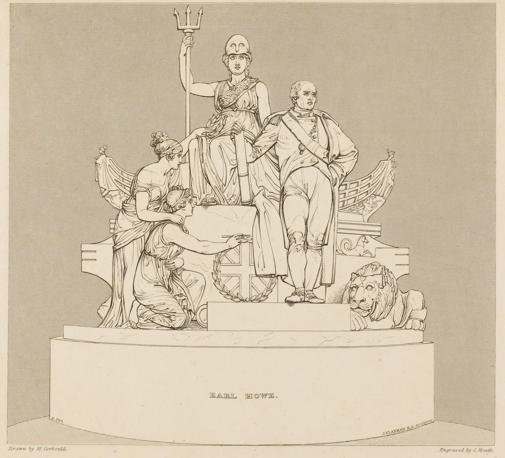 Monument to Earl Howe, detail