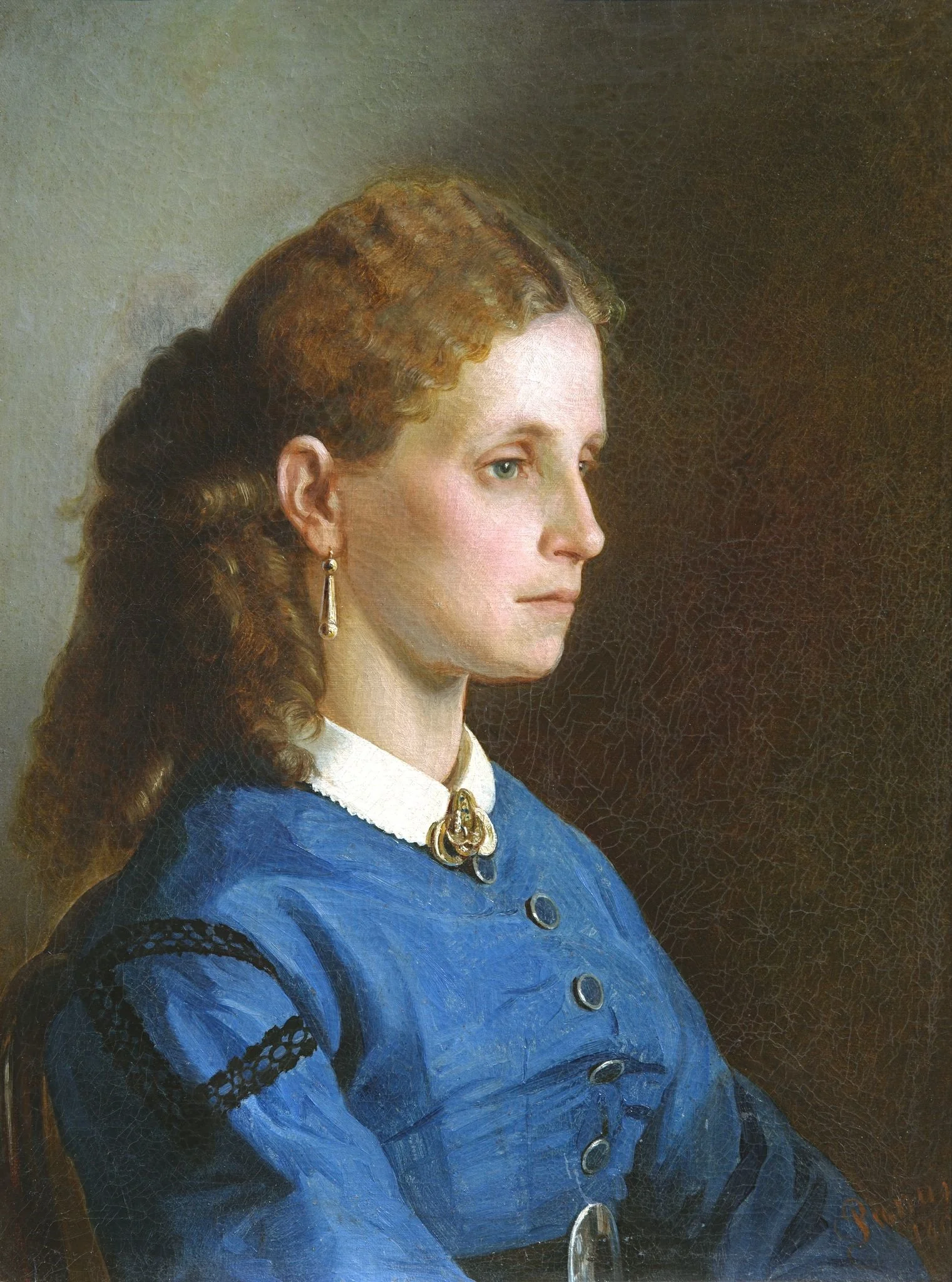 Portrait of Yanitskaya, detail