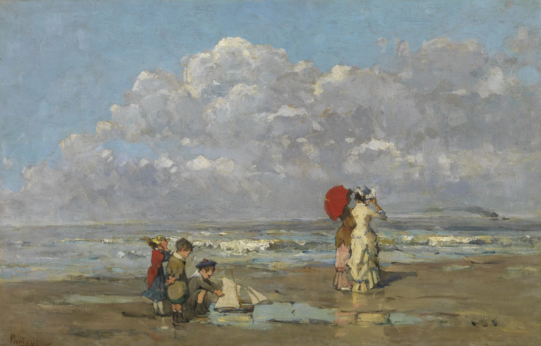 On the Beach, detail