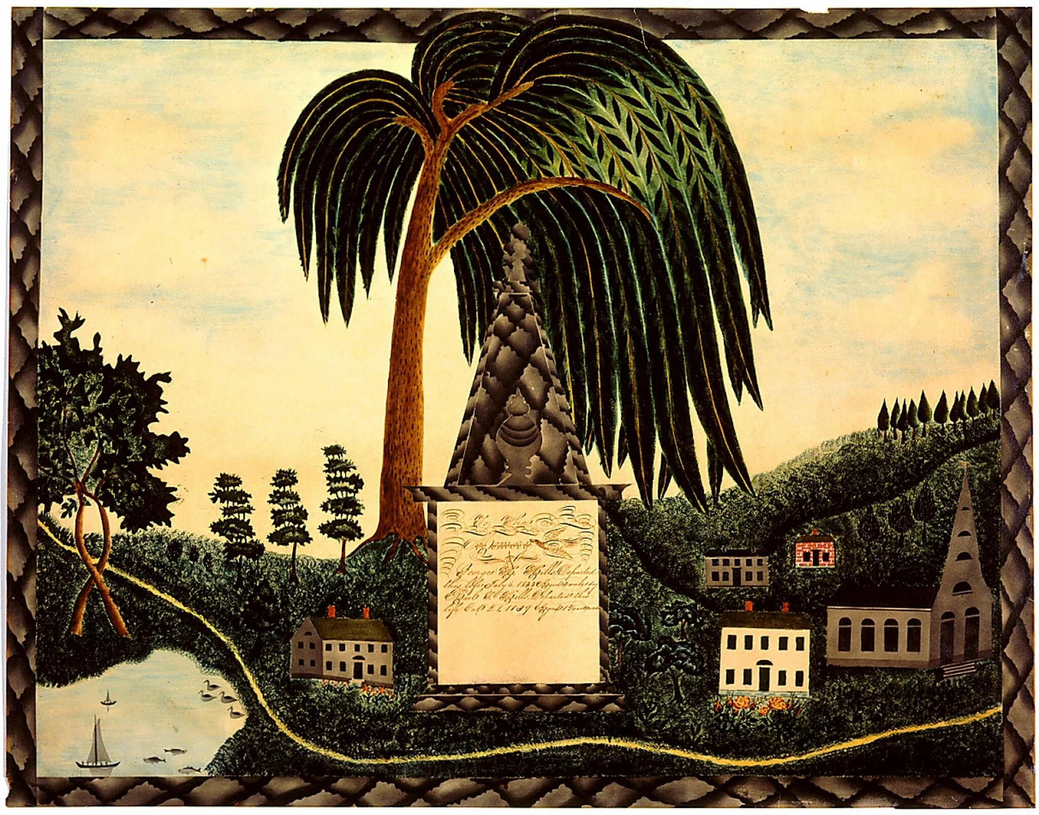 To the Memory of George H. and Ruel T. Hills, detail