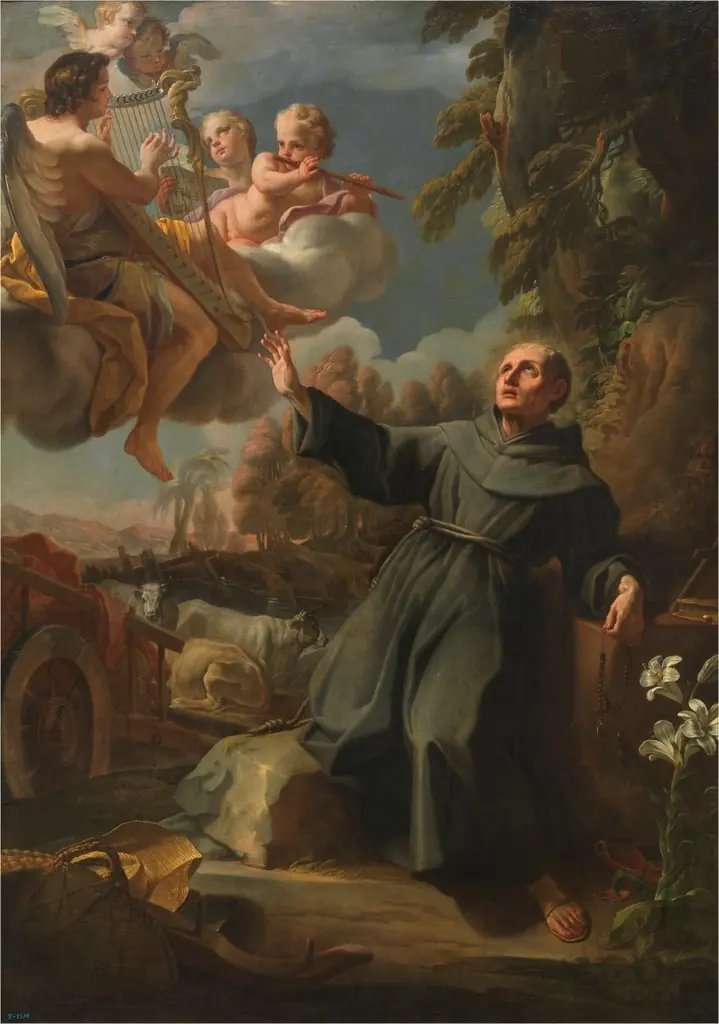 The Vision of the Blessed Sebastián Aparicio, by Mariano Salvador Maella, oil, 1795