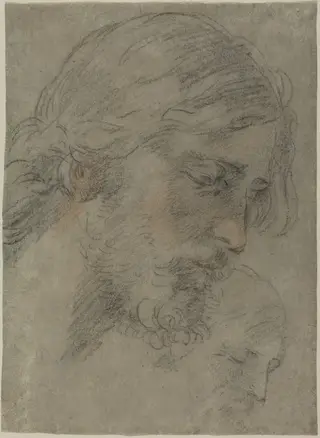 The Head of Christ, by Guido Reni, chalk, 1623
