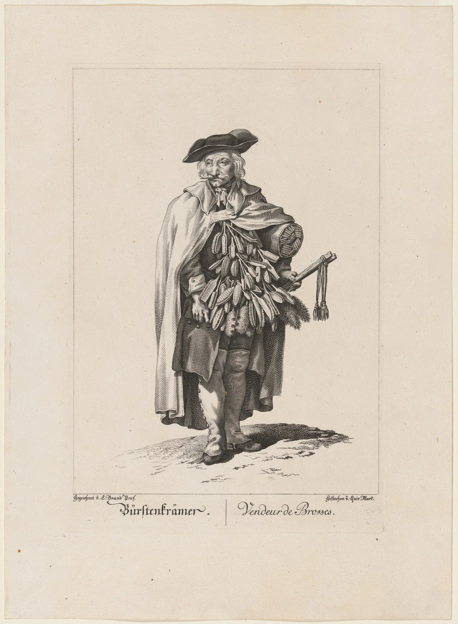 Bürstenkrämer/Vendeur de Brosses (Brush Seller), detail