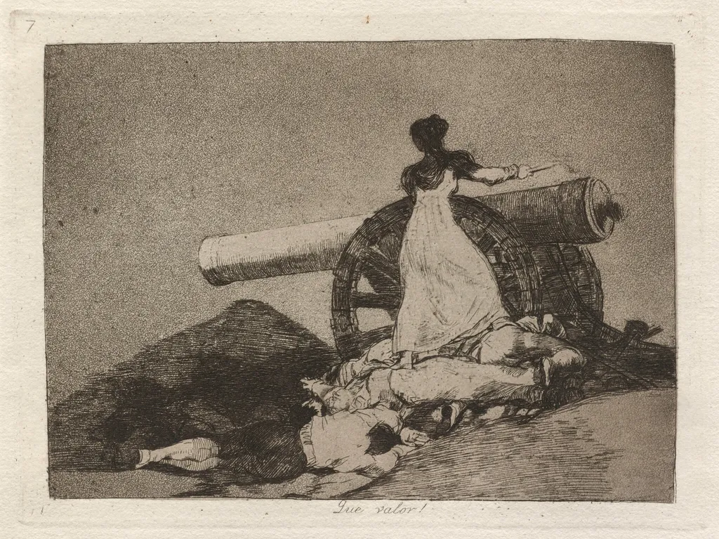 Que valor! (What Courage!), by Francisco de Goya, ink