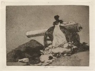 Que valor! (What Courage!), by Francisco de Goya, ink