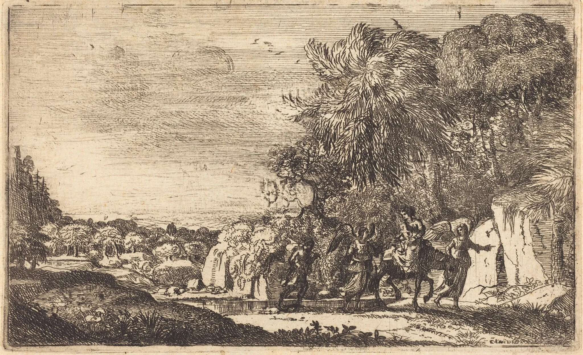 The Flight into Egypt (La fuite en Egypte), detail