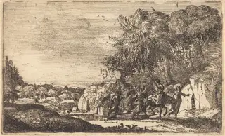 The Flight into Egypt (La fuite en Egypte), by Claude Lorrain, ink, 1632