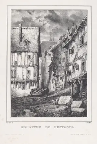 Souvenir de Bretagne, by Eugène Isabey, ink, 1832