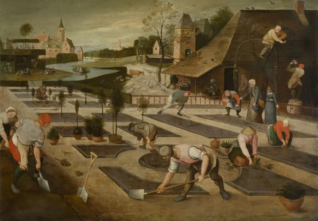 Spring, by Abel Grimmer, oil, 1607