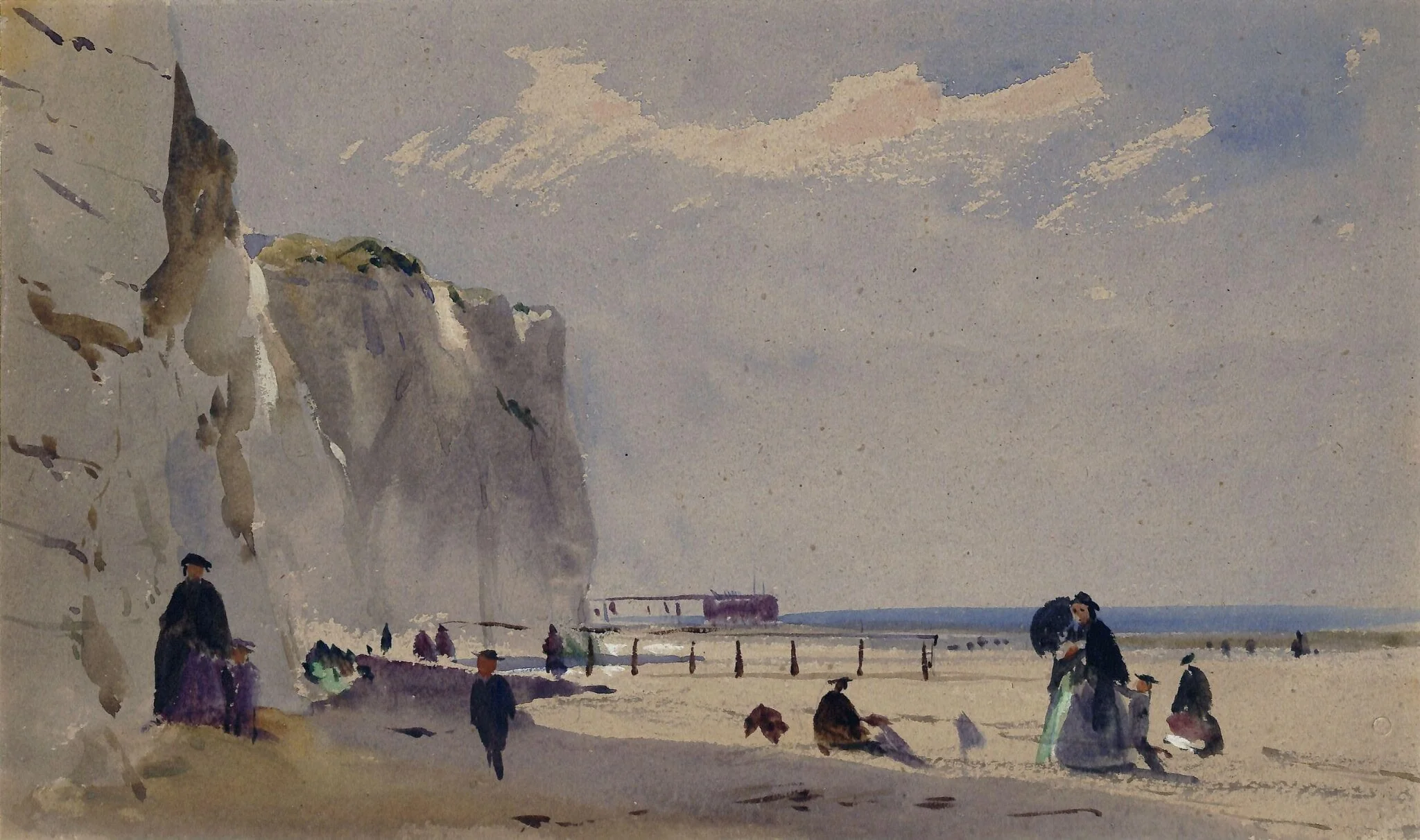 Coast Scene, Normandy, detail