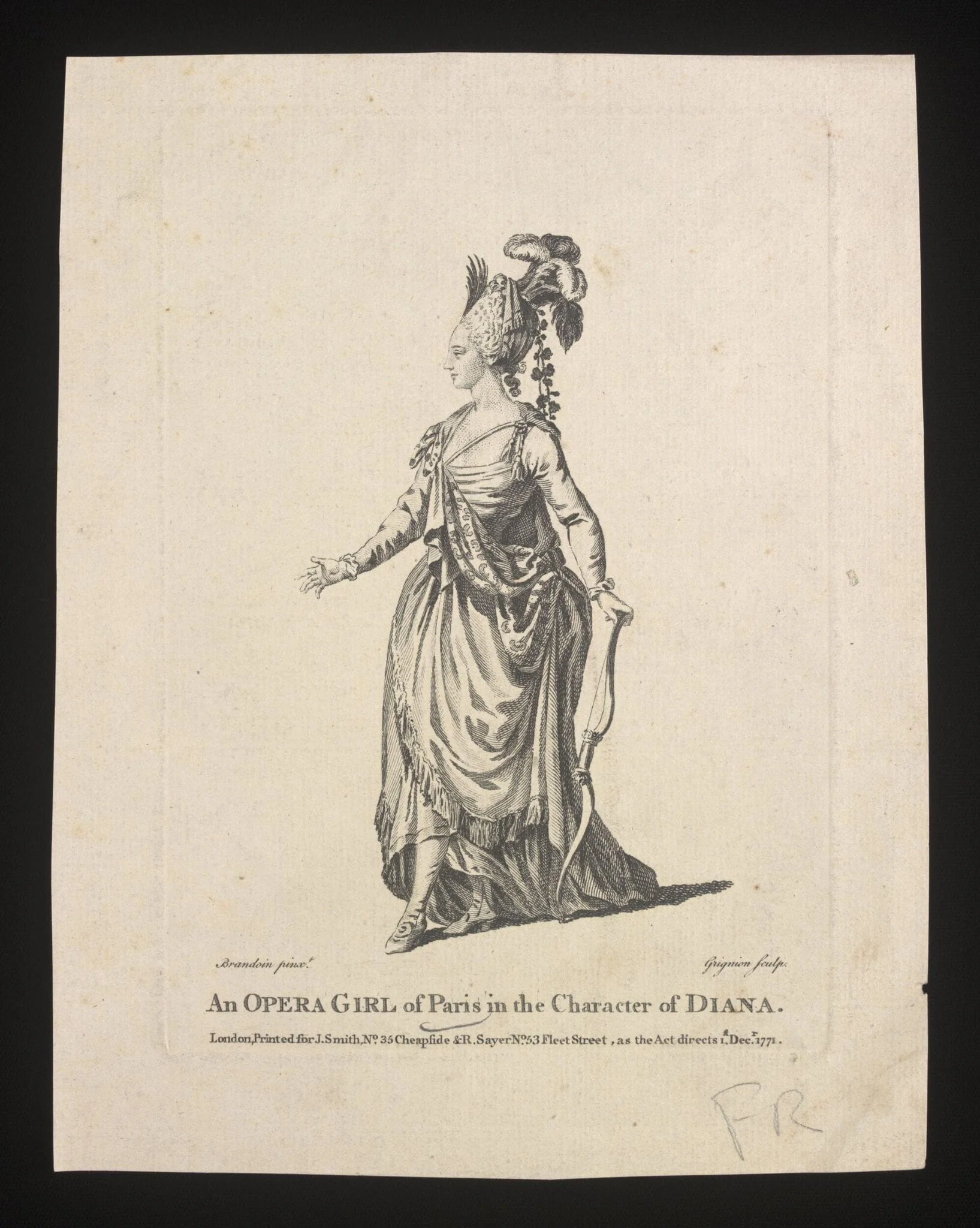 An Opera Girl of Paris in the Character of Diana, detail